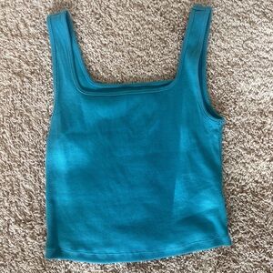 Teal Cropped Tank